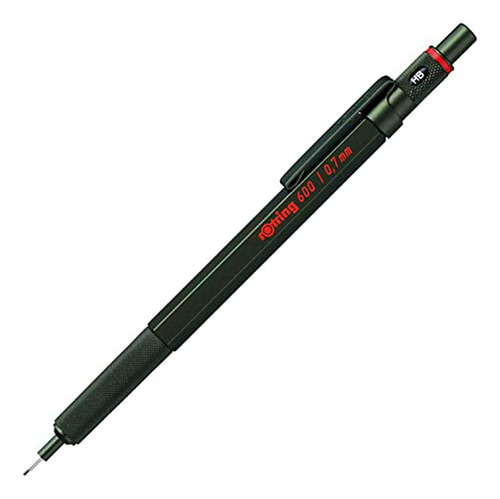 Portaminas Rotring 600, 0.7 Mm, Barril Plateado