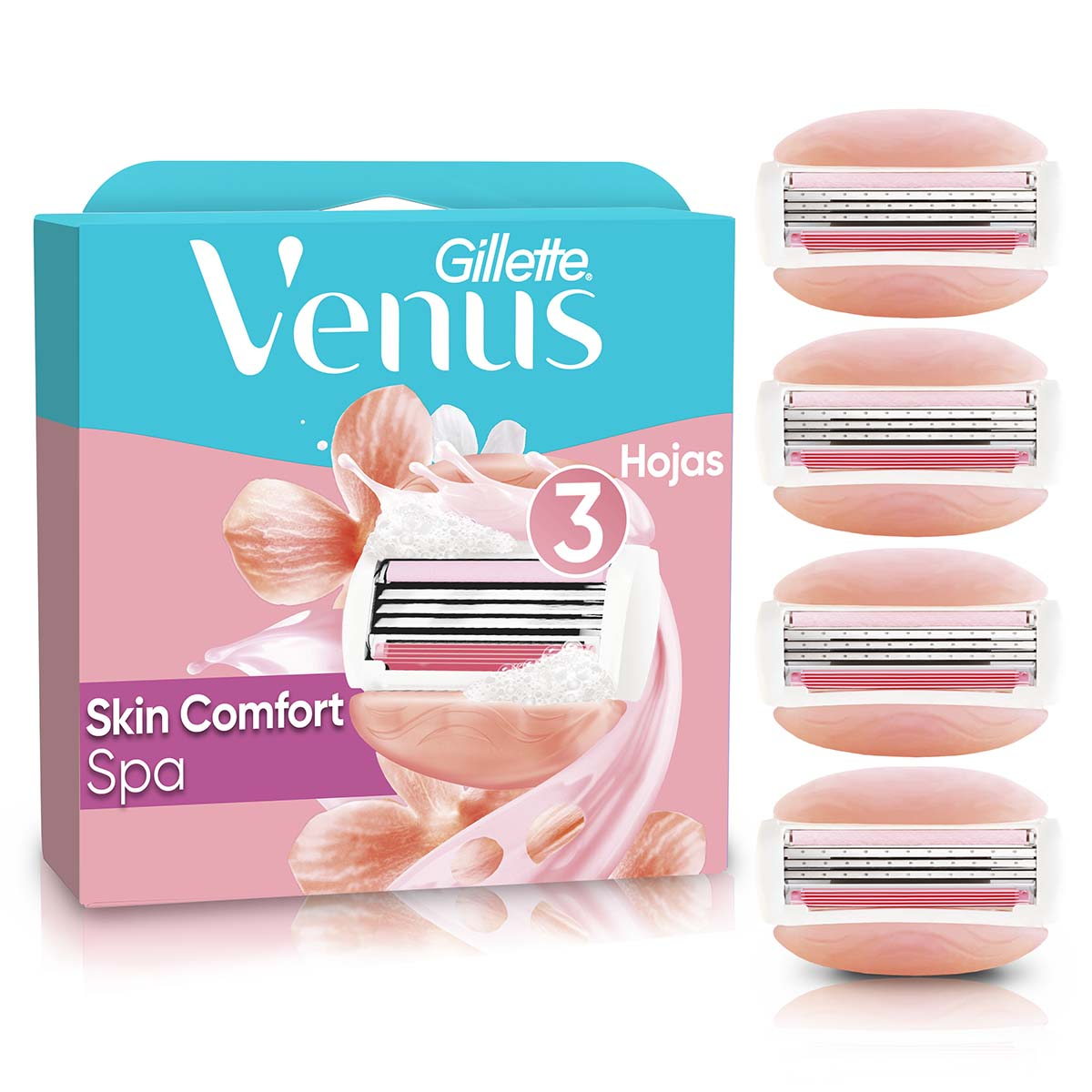 Cartuchos Para Máquina De Afeitar Gillette Venus Spa 4 Cartuchos