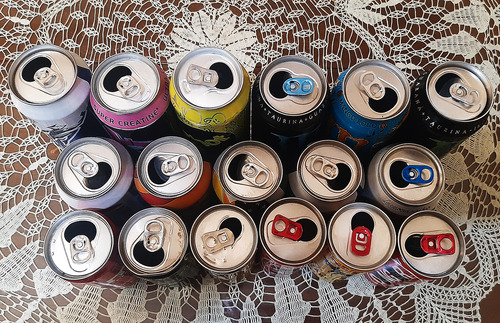 Latas Energizantes Y Gaseosas Antiguas Vacías (14) (Usado)