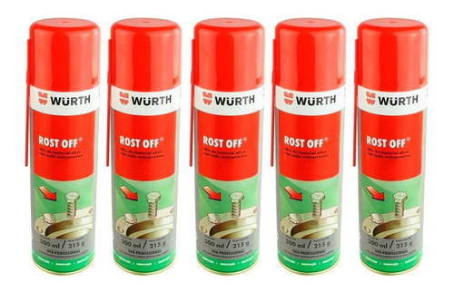 Kit Com 12 Rost Off Wurth 300ml - Micro Óleo Desengripante