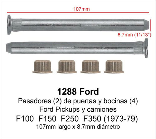 Pasador Bocina Puerta Ford Pickup F100 F150 F250 F350 Bronco
