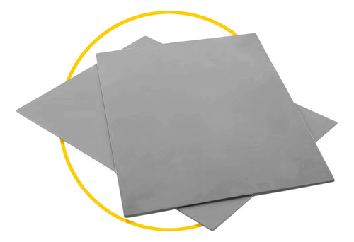 5 Borrachas Para Carimbos - Para Gravação A Laser A4 Tinta Possui: Odor Exterior Cinza