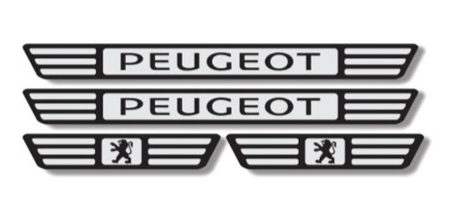 Embellecedores De Estribos Interior Autos Peugeot Negro 