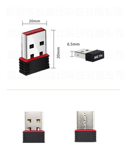 Imagen 4 de 6 de Adaptador Nano Antena Wifi Usb Gio Tarjeta Red Inalámbrico