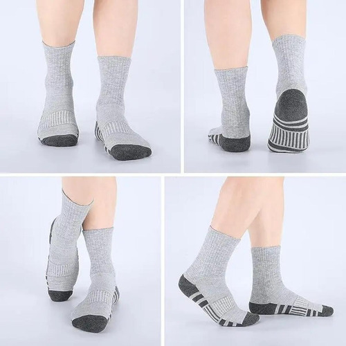 6 Pares De Calcetines Deportivos De Longitud Media Para Homb