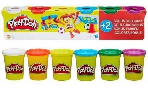 Masa Play Doh 6 Paquetes Colores Primarios B6755 Plastilina