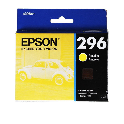 Cartucho Epson 296 Amarillo T296420 Xp231 Xp241 Xp431 Wis