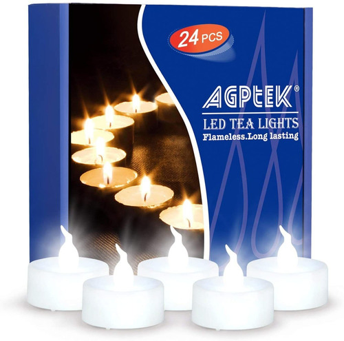 Agptek   24pc Funciona Con Pilas Led Velas Sin Humo Con Fu