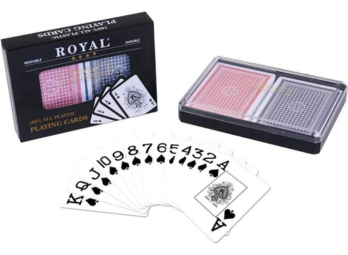 Juego De Naipes  De Plástico Royal Poker Tamaño  Ba