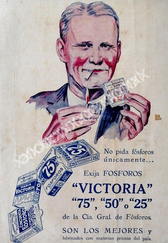 Cartel Retro Fosforos Victoria Años 20s /4