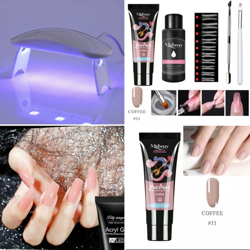 Kit Polygel Extensão Rápida Unhas Mõbray+ Mini Cabine Brinde