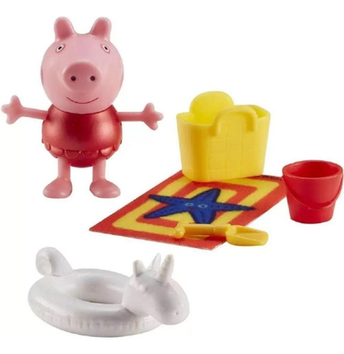 Peppa Pig - Figura Peppa Vermelha Com Acessório - Sunny 2317