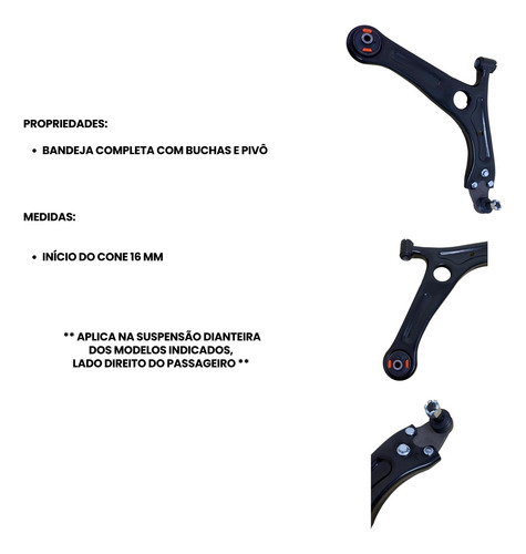 Bandeja Chery Tiggo 8 1.5/ 1.6 16v Turbo Flex 2020 2024 Ld