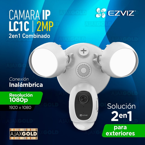 Imagen 4 de 10 de Camara Ip Ezviz Full Hd 1080p Exterior Alarma Sirena Luz Led