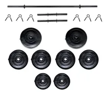 Comprar Kit Gym Bro Pesas Mancuernas Barra Y Discos 80lb Ajustables