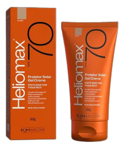 Protetor Solar Heliomax Fps 70 Gel Creme Cor Clara 50g