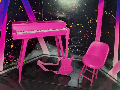 Barbie The Rockers Mattel Original Piano+guitarra+silla 1976