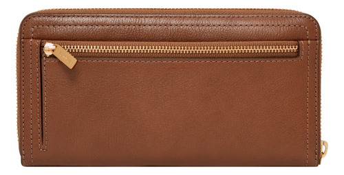 Cartera Clutch Mujer Fossil Sl7831200 Logan De Piel Café