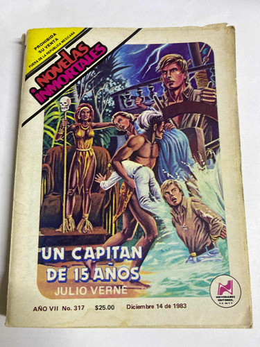 Revista Vintage Novelas Inmortales Un Capitan De 15 Años