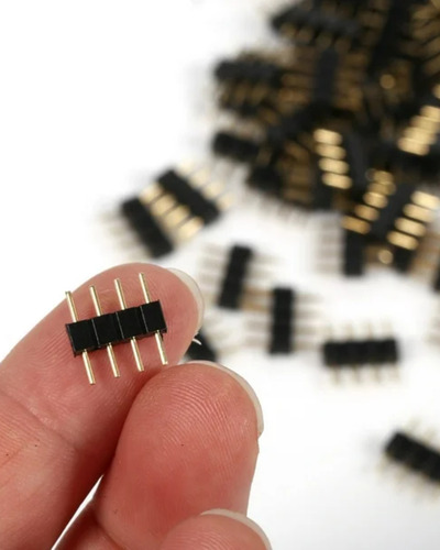 Pin Para Tira Led Rgb Conector Macho Led 4 Pines 100 Piezas