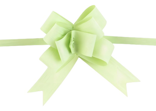 Moño Decoracion Liston Liso Sencillo 50 Pzas Mini Celosa Color Verde limón