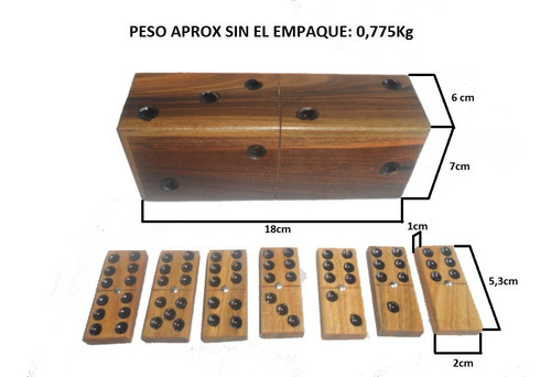 Juego De Domino Madera Vera Regalo Día Del Padre Artesanía