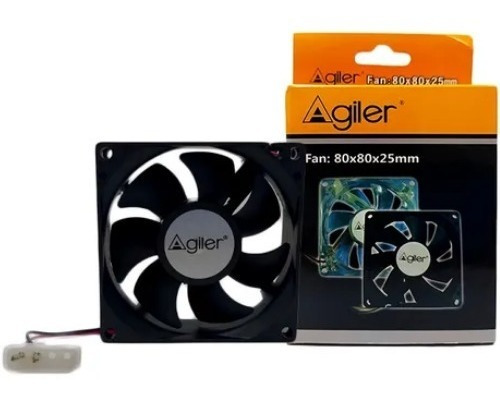 Fan Cooler Ventilador Agiler Pc 80mm Negro