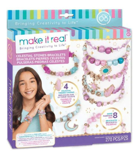 Set Para Crear Pulseras - Piedras Celestes Make It Real