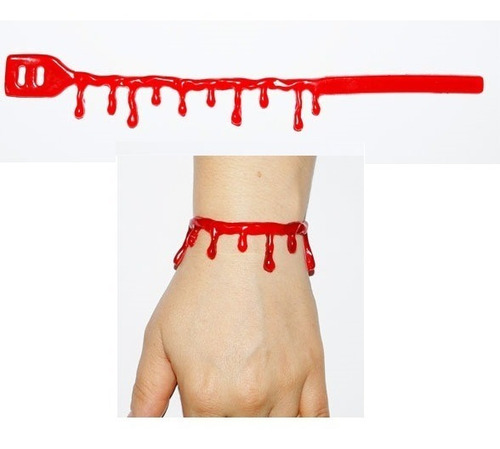 Brazalete Sangre Sangriento Maquillaje Halloween Disfraz X1