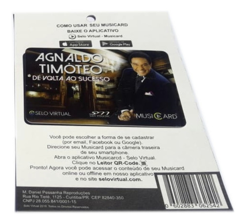Imagem 2 de 2 de Musicard De Volta Ao Sucesso, Agnaldo Timóteo