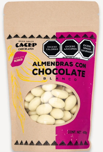 Almendras Con Chocolate Blanco, 400 G