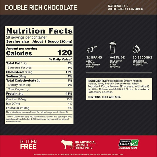 Proteina Gold Standard 100% Whey 2 Lb - Tienda Fisica