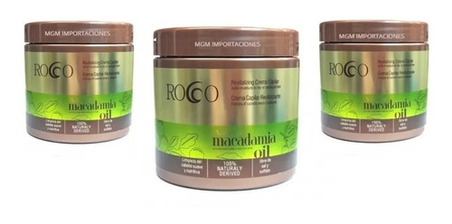 Crema Capilar Natural Macadamia Oil Rocco 500 Ml