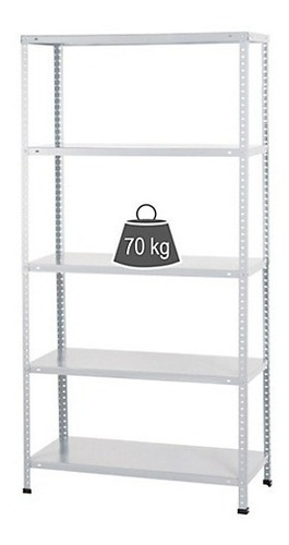 Estante Metal Blanco 30x90x180cm 350kg Organizador- Almacen