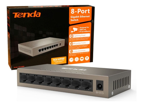 Tenda Teg1008m Switch De Red 8 Puertos Metálico Gigabit