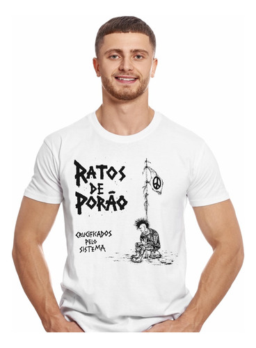 Polera Ratos De Porao Crucificados Pelo Sistema Punk Impresi