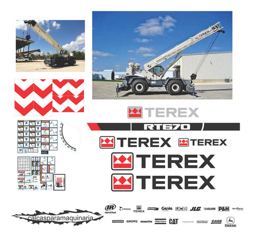 Juego De Calcas Para Terex Rl 670-1