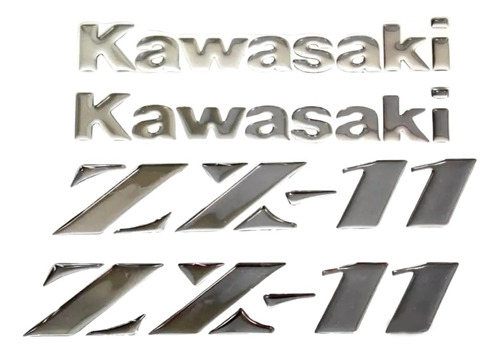Kit Faixa Emblema Adesivo Resinado Kawasaki Zx11 Re8 Zx 11 Cor Padrão