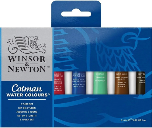 Pomos De Acuarela Winsor & Newton  Cotman 8ml X 6 Colores 