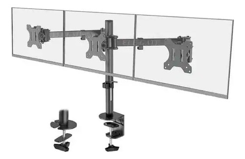 Soporte Triple Monitor Ergonómico Organizado Para 19 A 24