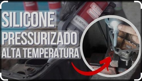 Kit 2un Silicone Neutro De Alta Temperatura Cinza 85g Wurth