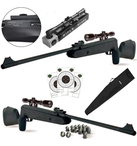 Rifle Aire Comprimido Fox Fury Nitro Piston Mira Funda Caza