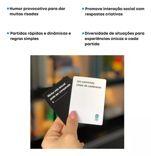 Jogo Cartas Fdp Foi De Propósito Original Zoeira Humor Ácido