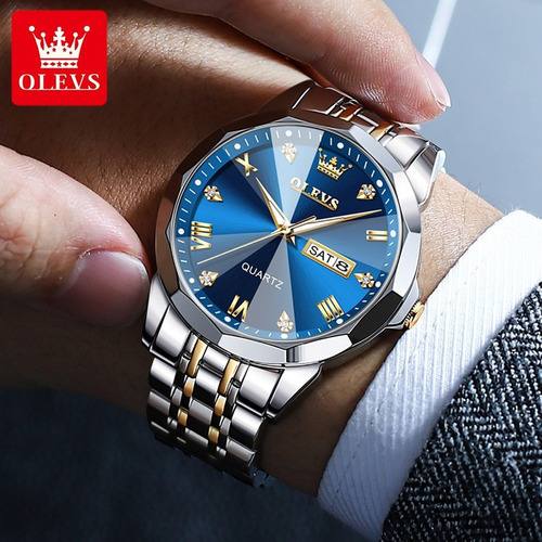 Reloj Analógico De Cuarzo Impermeable Para Hombre Olevs 9931