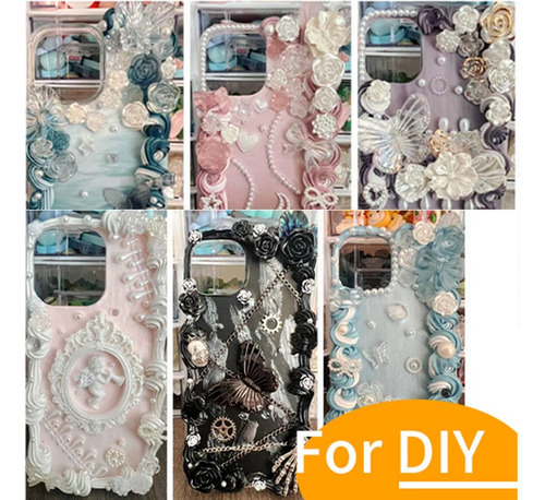Encantos 3d Uñas Perlas Accesorios Moño Aplanados