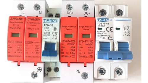 Kit String Box Solar Cc E Ca Com Dps E Disjuntor Dc E Ac