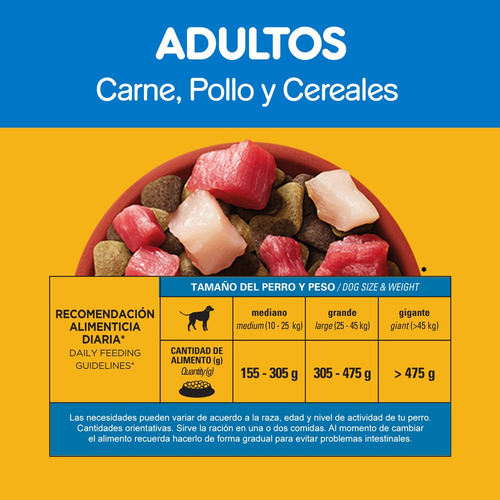Imagen 5 de 8 de Pedigree Alimento Seco Perro Adulto Carne Pollo Cereal 3kg