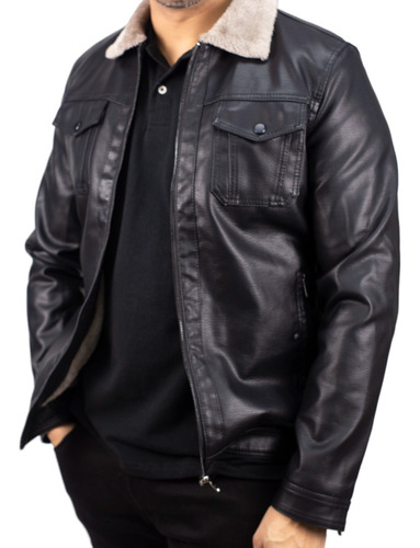 Just Denim Spa-chaqueta Hombre Cuerina Ebs-1551m Negro