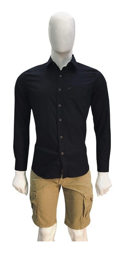 Camisa Manga Larga Hombre Slimfit Casual Formal Caballero