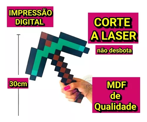 Espada diamante Minecraft brinquedo mdf resistente 30cm - Espada